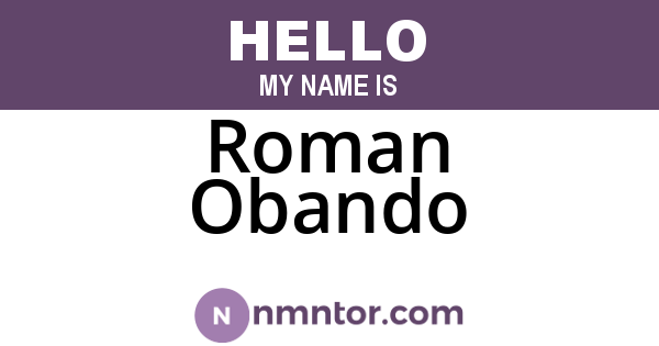 Roman Obando