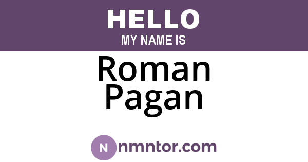 Roman Pagan