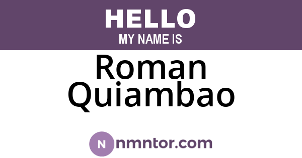 Roman Quiambao
