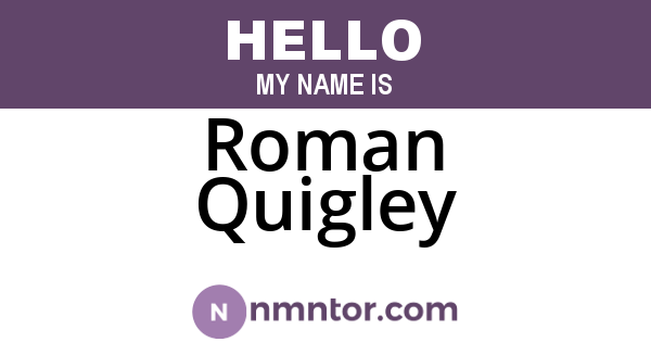 Roman Quigley