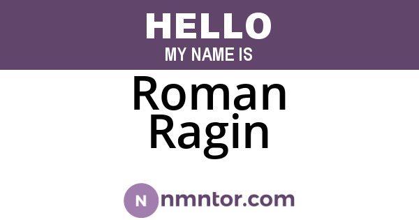 Roman Ragin