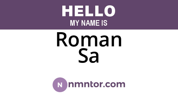 Roman Sa