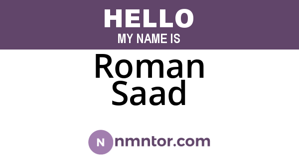 Roman Saad