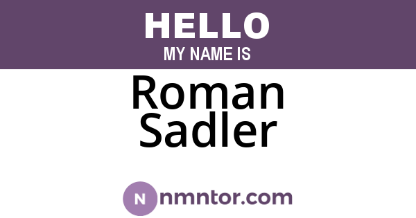 Roman Sadler