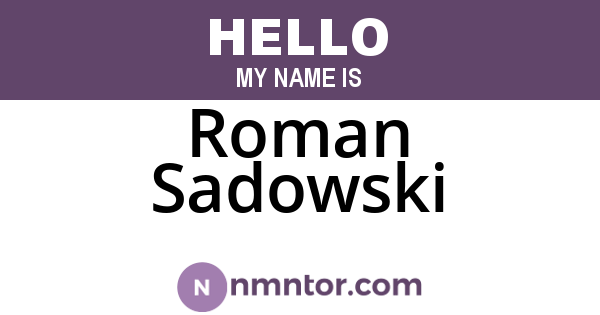 Roman Sadowski