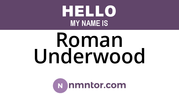 Roman Underwood