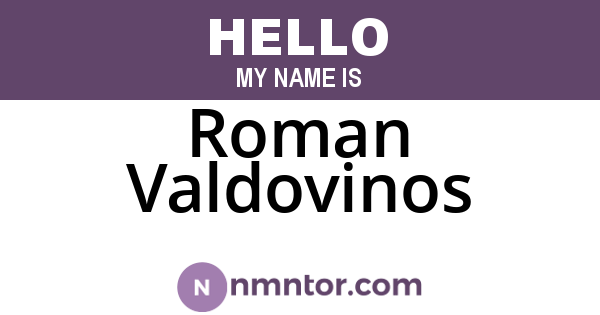 Roman Valdovinos
