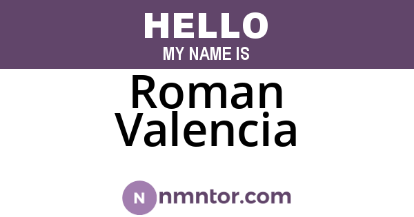 Roman Valencia