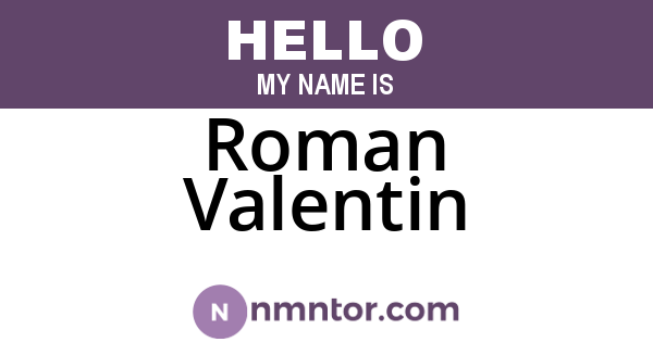 Roman Valentin