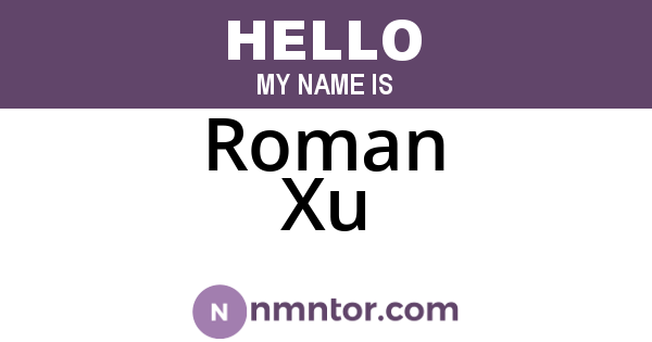 Roman Xu