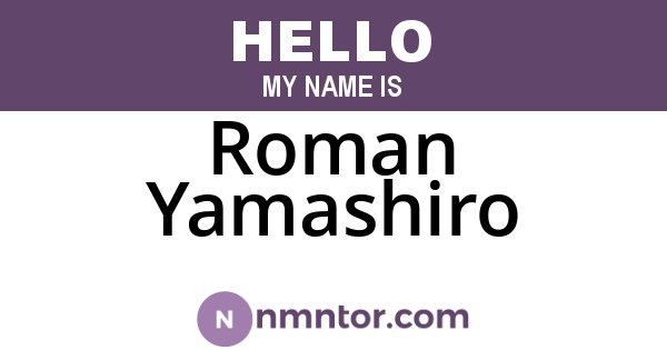 Roman Yamashiro