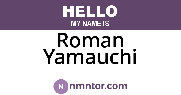 Roman Yamauchi