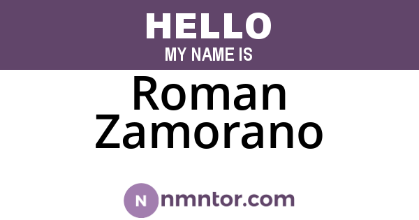 Roman Zamorano