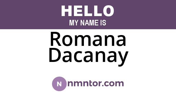 Romana Dacanay
