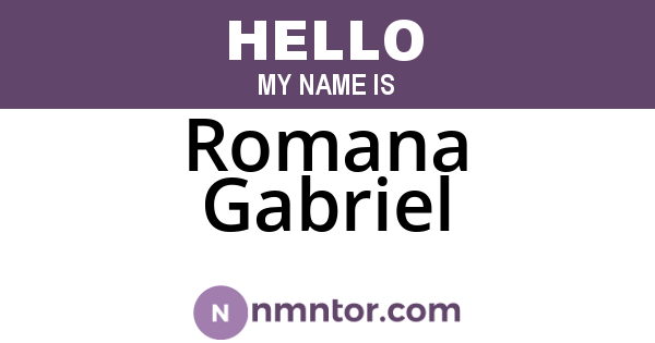 Romana Gabriel