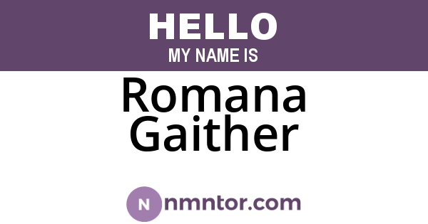 Romana Gaither