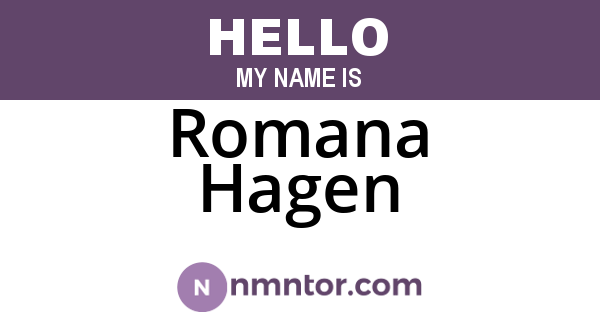 Romana Hagen