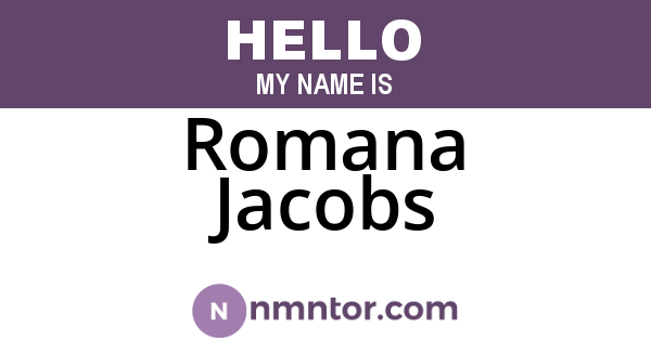 Romana Jacobs