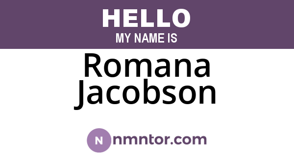 Romana Jacobson