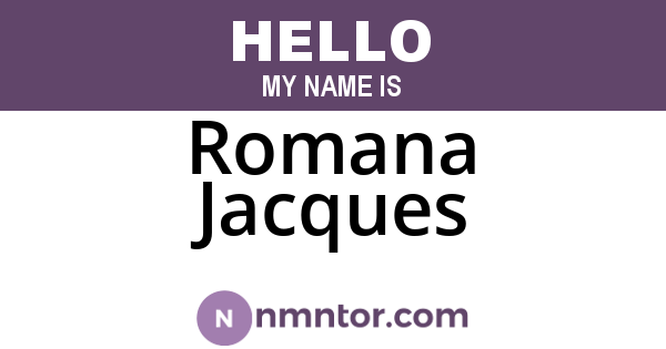 Romana Jacques