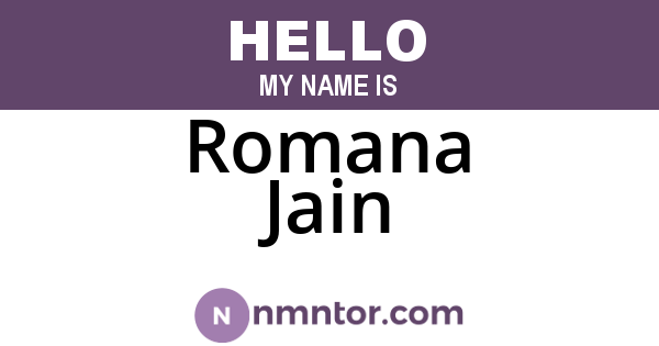Romana Jain