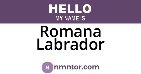 Romana Labrador