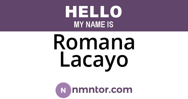 Romana Lacayo