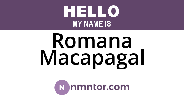 Romana Macapagal