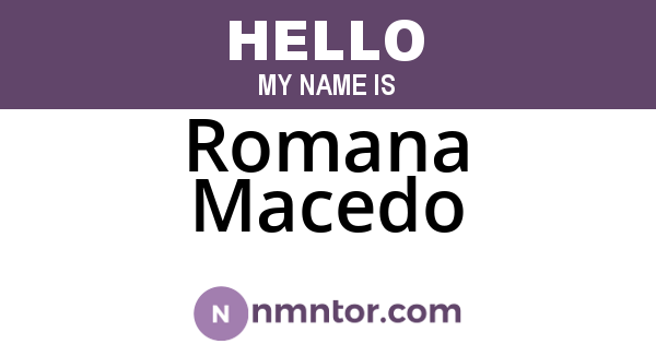 Romana Macedo