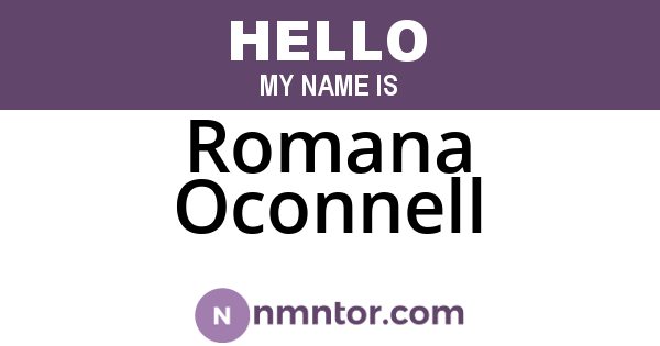 Romana Oconnell