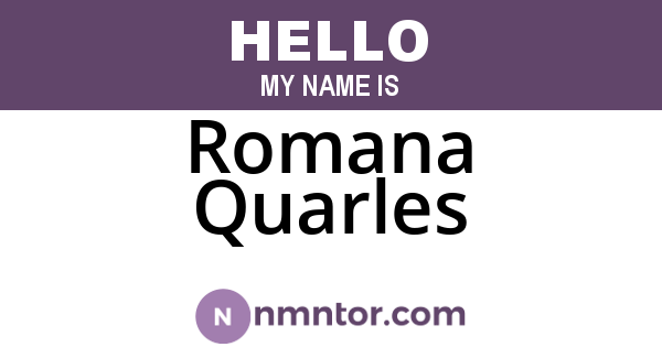Romana Quarles