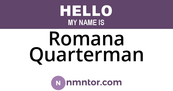 Romana Quarterman