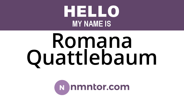 Romana Quattlebaum