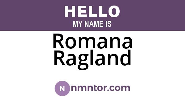 Romana Ragland