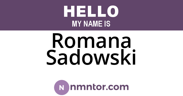 Romana Sadowski