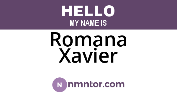 Romana Xavier