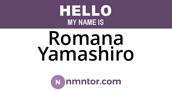 Romana Yamashiro