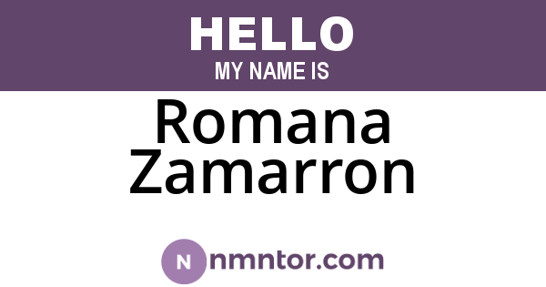 Romana Zamarron