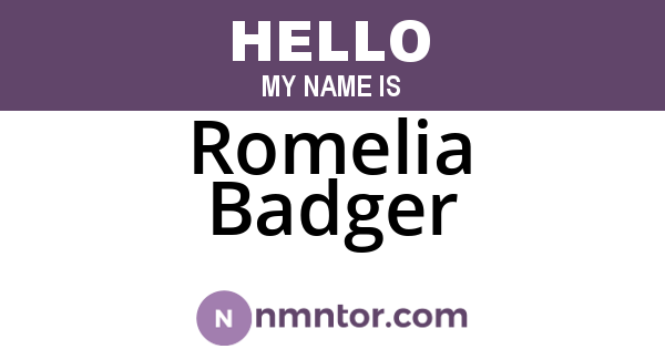 Romelia Badger