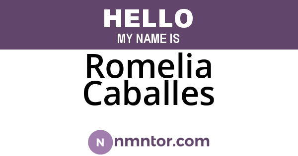 Romelia Caballes