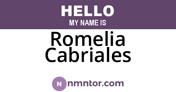 Romelia Cabriales