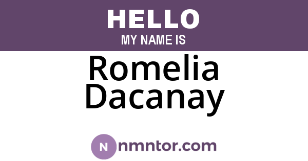 Romelia Dacanay