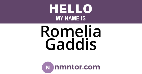 Romelia Gaddis