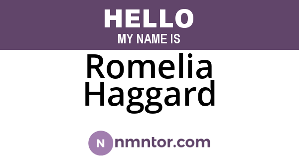 Romelia Haggard