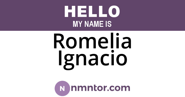 Romelia Ignacio