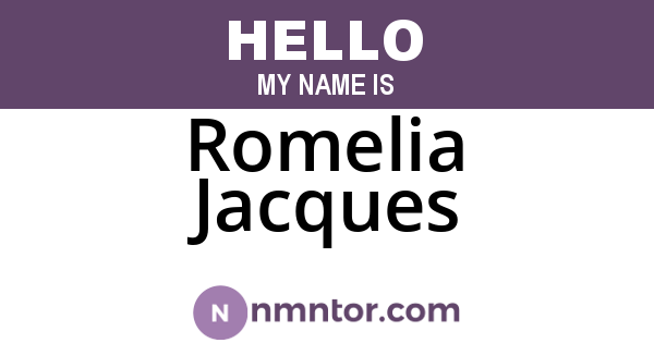 Romelia Jacques