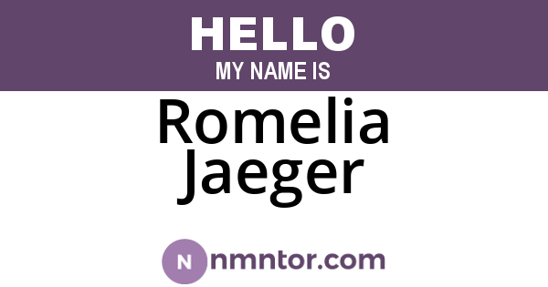 Romelia Jaeger