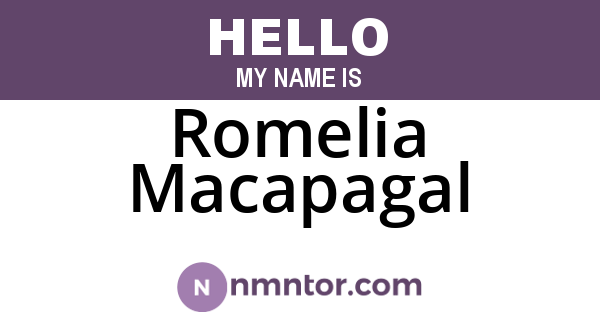 Romelia Macapagal