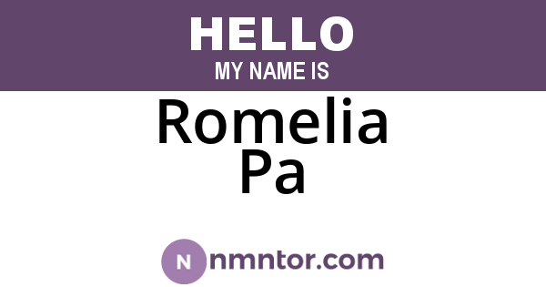 Romelia Pa