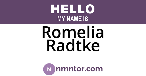 Romelia Radtke